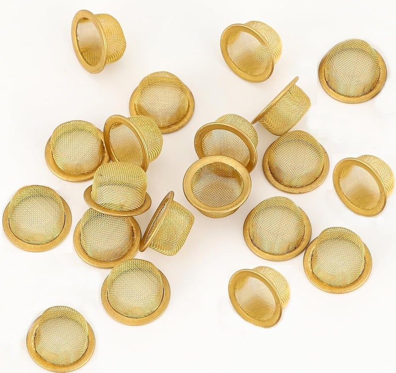 IBETTERN 20 Pack Brass Pipe Screens 1/2 inch Metal Bowl Screen for Pipes - Image 2